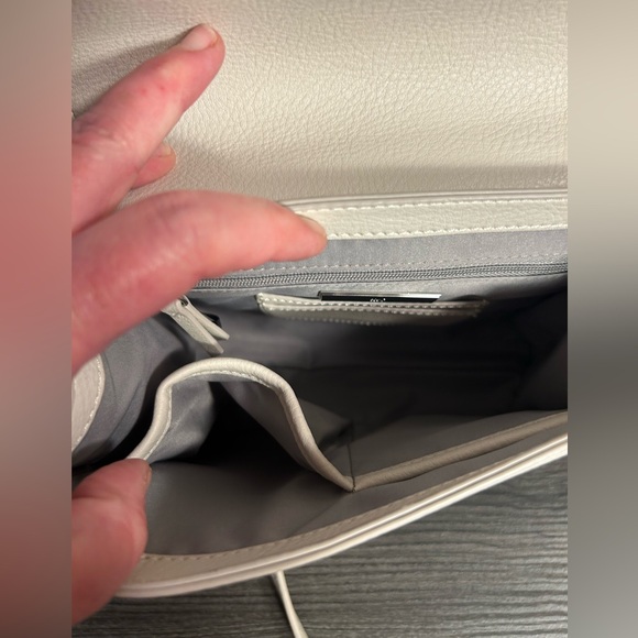 INC Cream Shoulder Bag Chain Purse - Picture 8 of 8